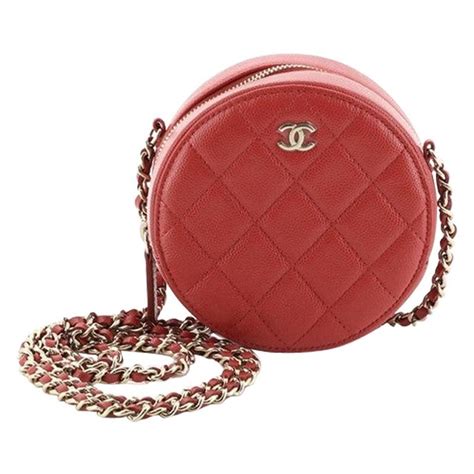 chanel caviar quilted|2019 CC Quilted Caviar Round Clutch With Chain crossbody bag.